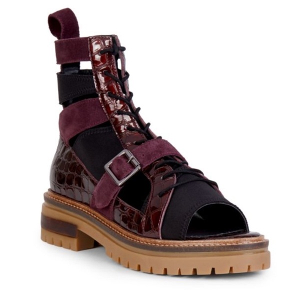 Free People Mandi Boot Sandals Brown Size EU 37 - US 7 NWOT - Picture 4 of 16